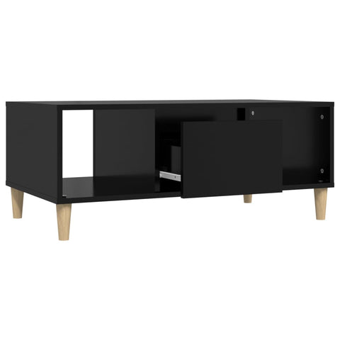 vidaXL Coffee Table Black 90x50x36,5 cm Engineered Wood
