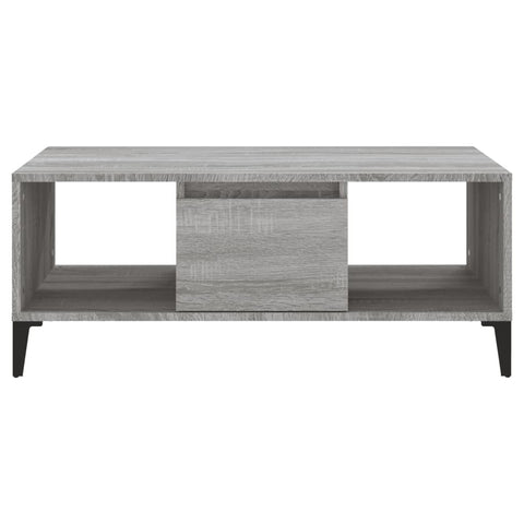 vidaXL Coffee Table Grey Sonoma 90x50x36.5 cm Engineered Wood