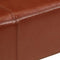 vidaXL Gym Bok Bench Brown 110 cm Real Leather and Solid Wood Mango