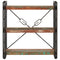 vidaXL 3-Tier Bookcase 77x30x80 cm Solid Wood Reclaimed and Iron