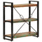 vidaXL 3-Tier Bookcase 77x30x80 cm Solid Wood Reclaimed and Iron