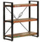 vidaXL 3-Tier Bookcase 77x30x80 cm Solid Wood Reclaimed and Iron
