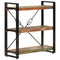 vidaXL 3-Tier Bookcase 77x30x80 cm Solid Wood Reclaimed and Iron