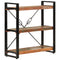 vidaXL 3-Tier Bookcase 77x30x80 cm Solid Wood Reclaimed and Iron