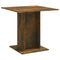 vidaXL Dining Table Smoked Oak 80x80x75 cm Engineered Wood