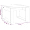 vidaXL Side Table Smoked Oak 50x50x35 cm Engineered Wood