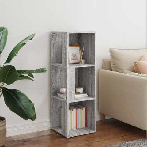 vidaXL Corner Cabinet Grey Sonoma 33x33x100 cm Engineered Wood