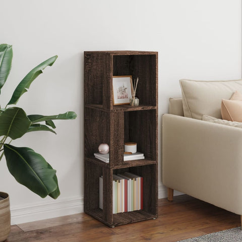 vidaXL Corner Cabinet Brown Oak 33x33x100 cm Engineered Wood