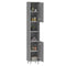 vidaXL Bathroom Cabinet Grey Sonoma 30x30x179 cm Engineered Wood