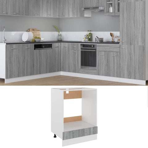 vidaXL Oven Cabinet Lyon Grey Sonoma 60x46x81.5 cm Engineered Wood