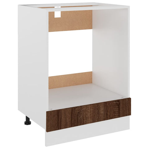 vidaXL Oven Cabinet Riga Brown Oak 60x46x81.5 cm Engineered Wood