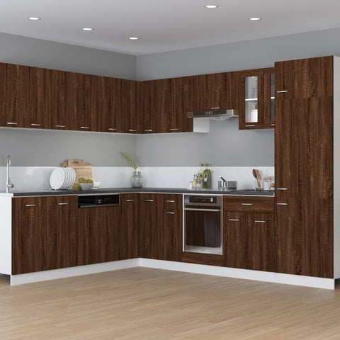 vidaXL Oven Cabinet Riga Brown Oak 60x46x81.5 cm Engineered Wood
