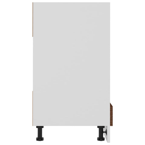 vidaXL Oven Cabinet Riga Brown Oak 60x46x81.5 cm Engineered Wood