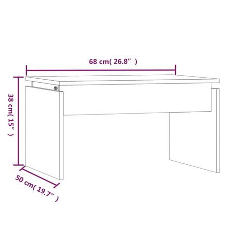 vidaXL Coffee Table Grey Sonoma 68x50x38 cm Engineered Wood
