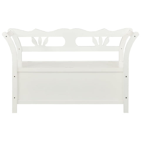 vidaXL Bench White 107x45x75.5 cm Solid Wood Fir