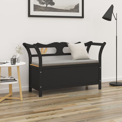 vidaXL Bench Black 107x45x75.5 cm Solid Wood Fir
