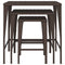 vidaXL Nesting Tables 3 pcs Brown Poly Rattan
