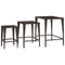 vidaXL Nesting Tables 3 pcs Brown Poly Rattan
