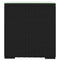 vidaXL Side Table Black 40x37x40.5 cm Poly Rattan and Tempered Glass