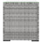 vidaXL Side Table Grey 40x37x40.5 cm Poly Rattan and Tempered Glass