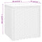 vidaXL Side Table Grey 40x37x40.5 cm Poly Rattan and Tempered Glass