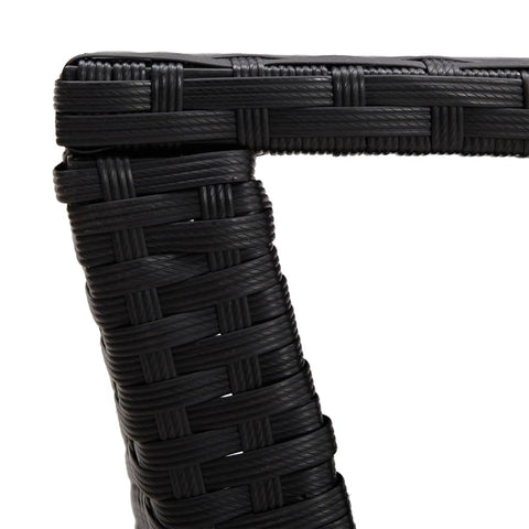 vidaXL Coffee Table Black 100x50x40 cm Poly Rattan