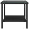 vidaXL Side Table Black 45x45x45 cm Poly Rattan and Tempered Glass