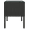vidaXL Side Table Black 53x37x48 cm Poly Rattan and Tempered Glass