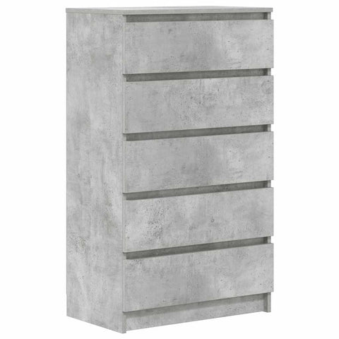 vidaXL Drawer Cabinet Concrete Grey 60x36x103 cm Engineered Wood