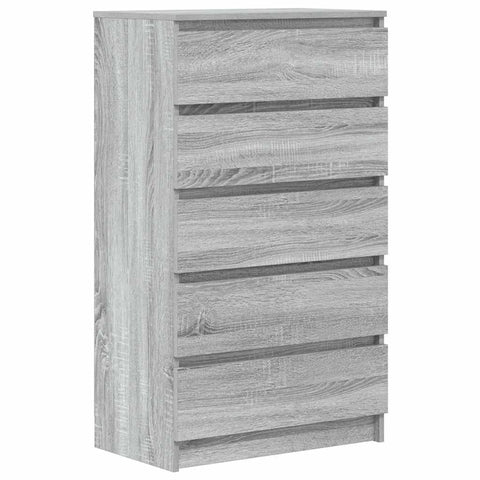 vidaXL Drawer Cabinet Grey Sonoma 60x36x103 cm Engineered Wood
