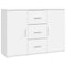 vidaXL Sideboard White 91x29.5x65 cm Engineered Wood