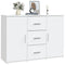 vidaXL Sideboard White 91x29.5x65 cm Engineered Wood