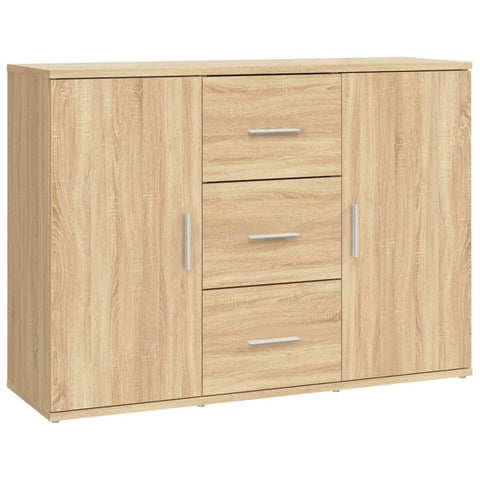 vidaXL Sideboard Sonoma Oak 91x29.5x65 cm Engineered Wood