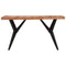 vidaXL Dining Table Black 140x70x76 cm Solid Wood Acacia