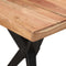 vidaXL Dining Table Black 140x70x76 cm Solid Wood Acacia