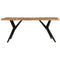 vidaXL Dining Table Black 180x90x77 cm Solid Wood Acacia