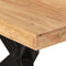 vidaXL Dining Table Black 180x90x77 cm Solid Wood Acacia