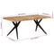 vidaXL Dining Table Black 180x90x77 cm Solid Wood Acacia