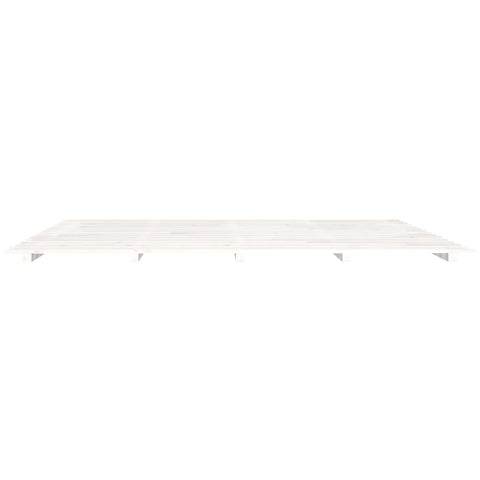 vidaXL Bed Frame without Mattress White 200x200 cm Solid Wood Pine