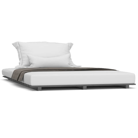 vidaXL Bed Frame without Mattress Grey 120x200 cm Solid Wood Pine
