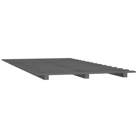 vidaXL Bed Frame without Mattress Grey 120x200 cm Solid Wood Pine