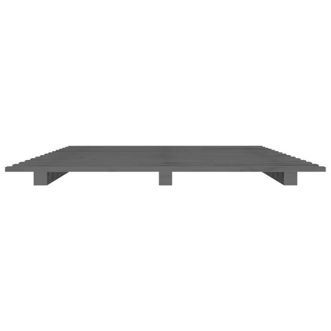 vidaXL Bed Frame without Mattress Grey 120x200 cm Solid Wood Pine