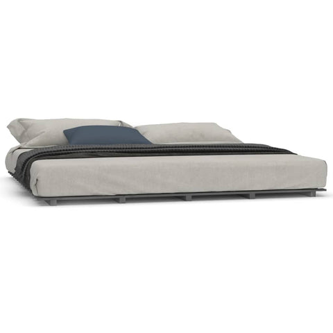 vidaXL Bed Frame without Mattress Grey 180x200 cm Super King Solid Wood Pine