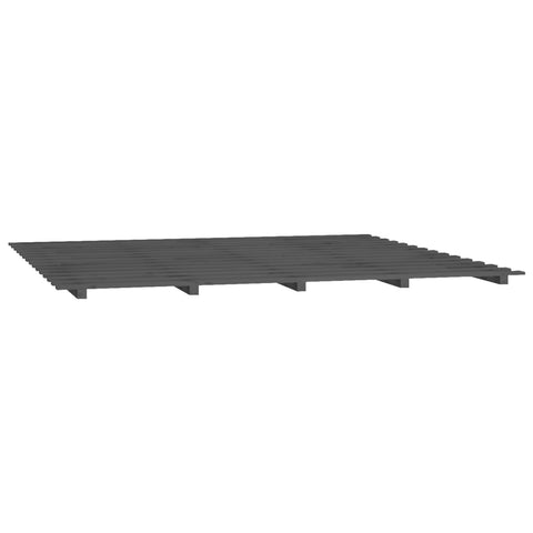 vidaXL Bed Frame without Mattress Grey 180x200 cm Super King Solid Wood Pine