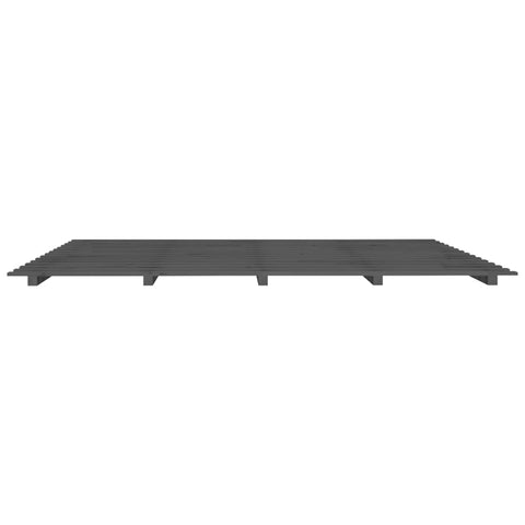 vidaXL Bed Frame without Mattress Grey 180x200 cm Super King Solid Wood Pine