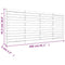 vidaXL Wall Headboard 206x3x91.5 cm Solid Wood Pine