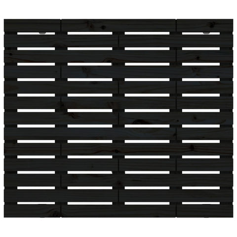 vidaXL Wall Headboard Black 126x3x91.5 cm Solid Wood Pine
