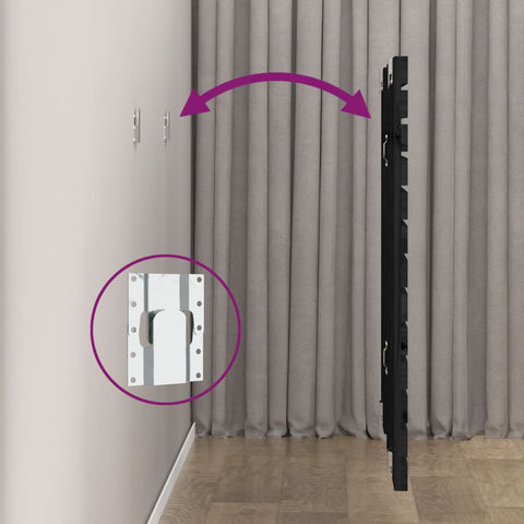 vidaXL Wall Headboard Black 126x3x91.5 cm Solid Wood Pine