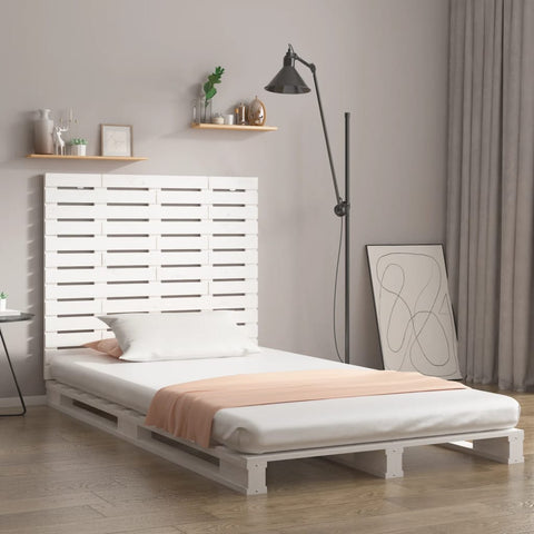 vidaXL Wall Headboard White 81x3x91.5 cm Solid Wood Pine