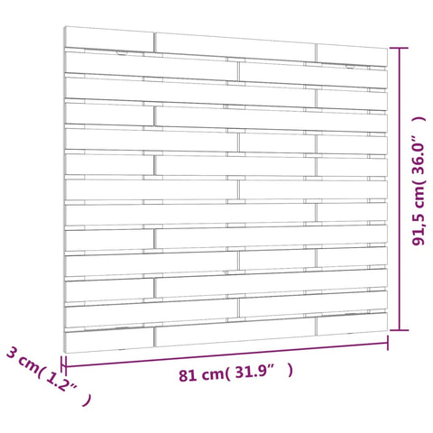 vidaXL Wall Headboard Honey Brown 81x3x91.5 cm Solid Wood Pine
